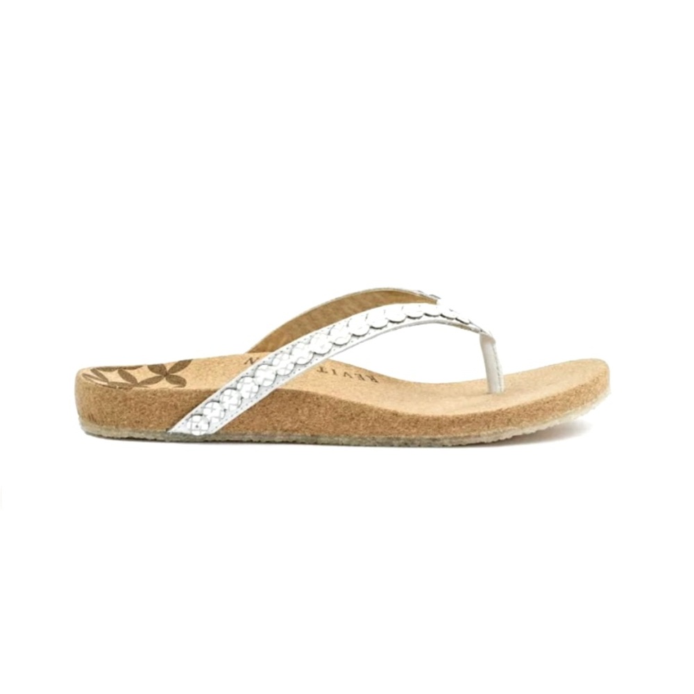 🩴Birkenstock style Leather/Cork Revitalign flip flop sandal - Picture 2 of 3